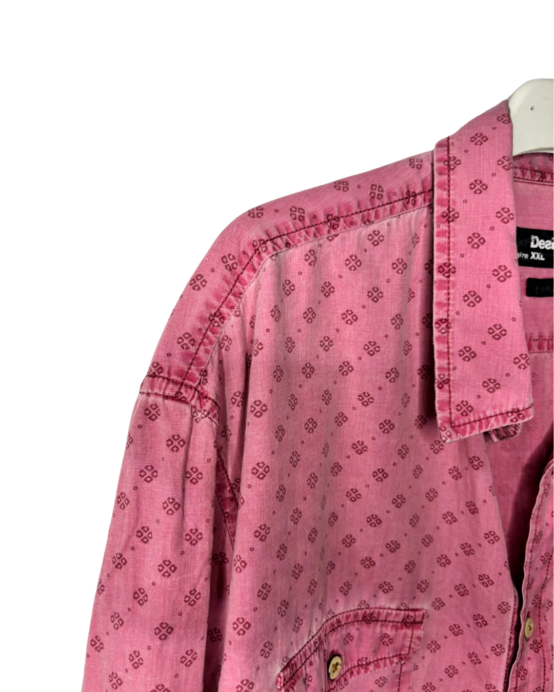 “Camisa Hombre Desigual Rosa Nueva (XL)”