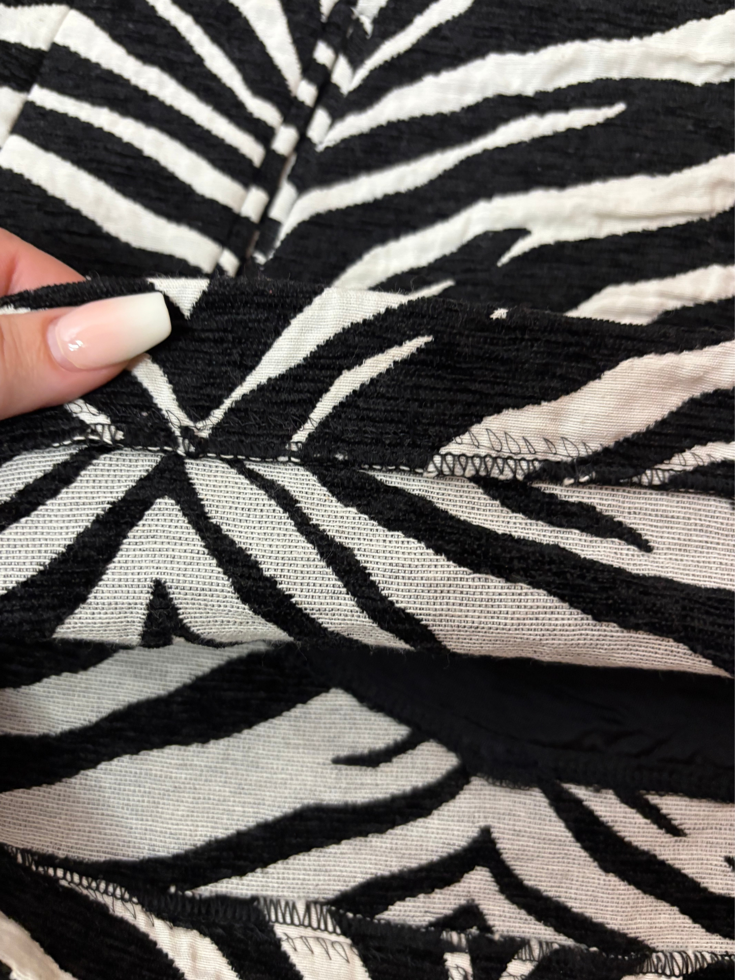 Falda estampado zebra Zara