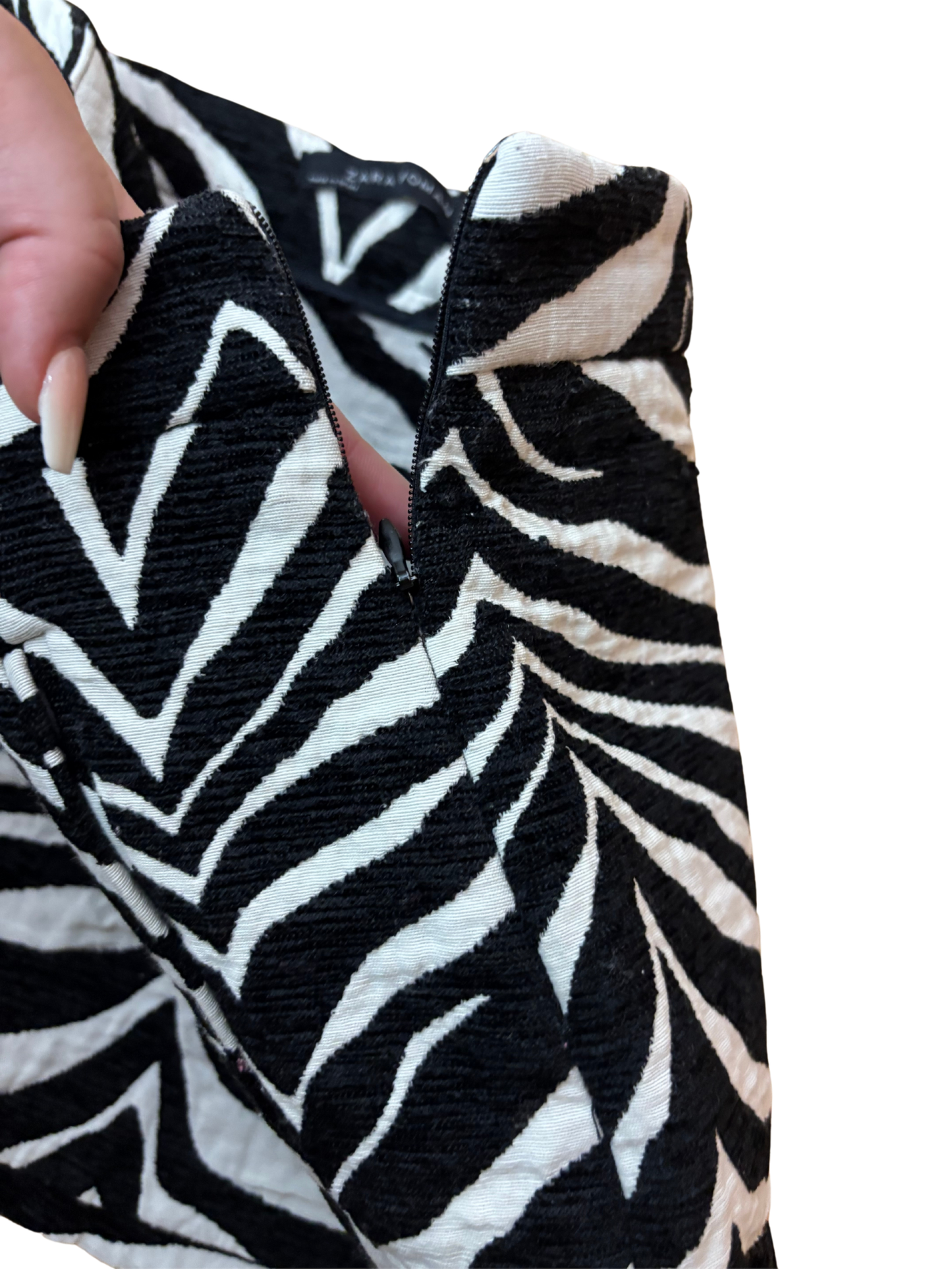 Falda estampado zebra Zara